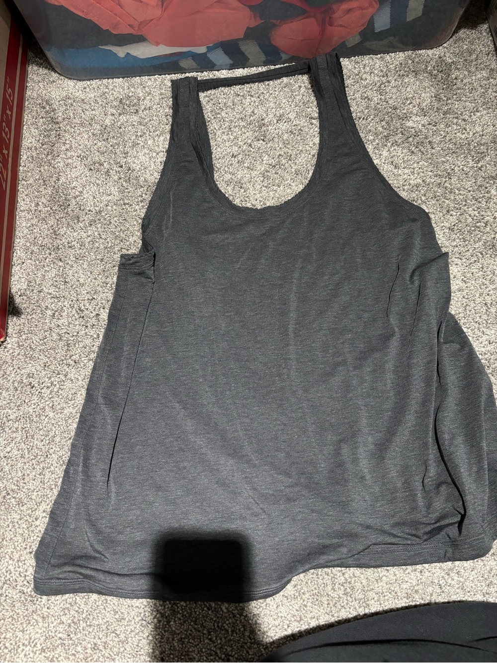 lululemon Charcoal Scoop Neck open back Tank